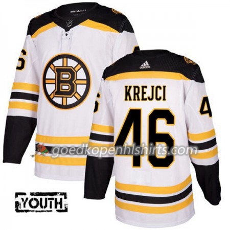 Boston Bruins David Krejci 46 Adidas 2017-2018 Wit Authentic Shirt - Kinderen